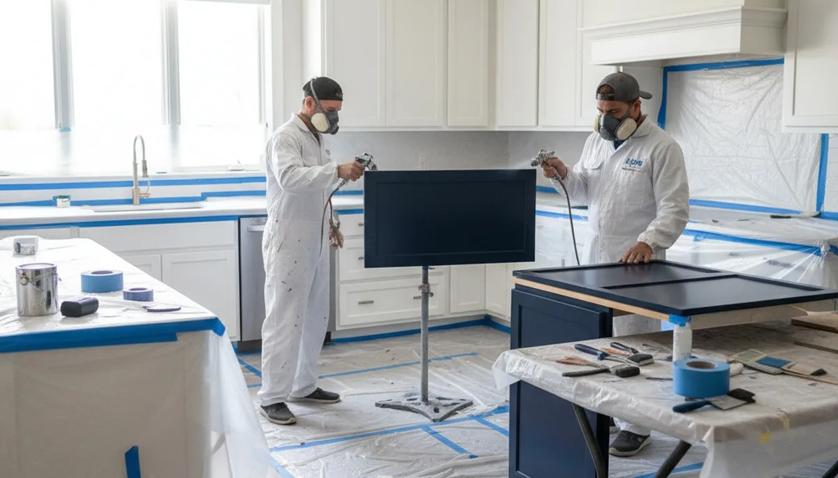 Cabinet painting service in Loveland, CO for kitchens and bathrooms by Loveland Paint Pros