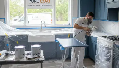 Cabinet painting in Loveland, CO for kitchens and bathrooms by Loveland Paint Pros