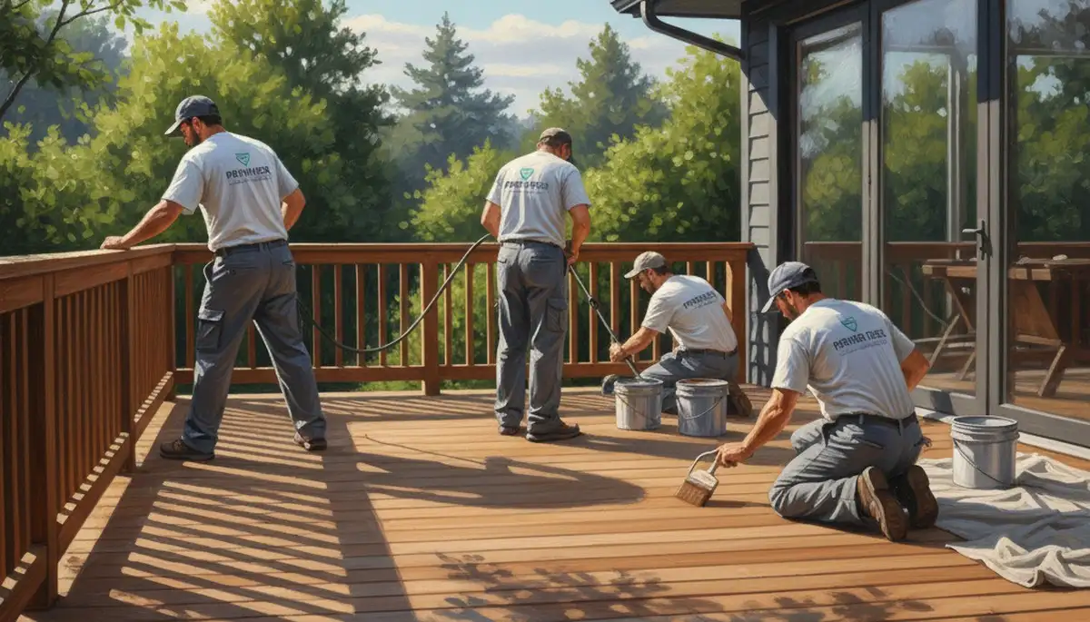 Deck painting in Loveland, CO by Loveland Paint Pros for durable outdoor wood protection