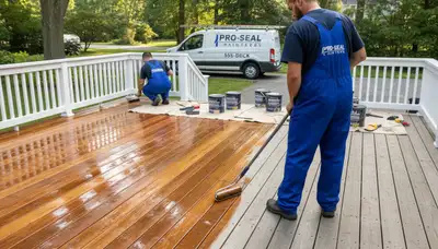 Deck sealing service in Loveland, CO protecting wood from sun and freezing weather