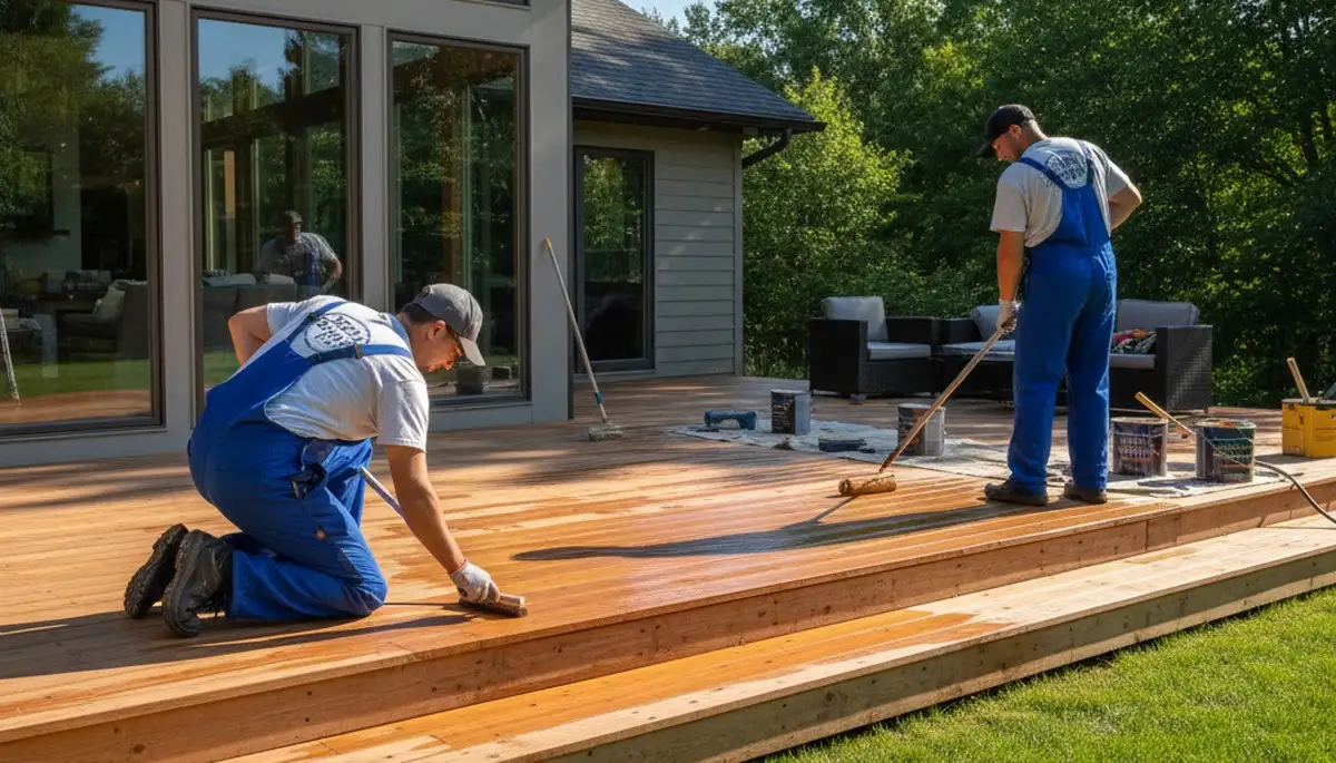 Deck sealing service in Loveland, CO protects wood decks from sun and freezing weather