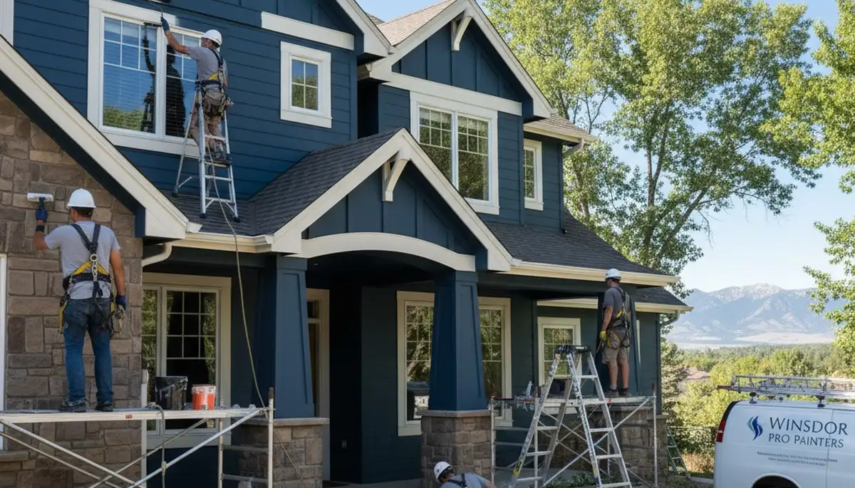 Painter applying interior wall paint in Loveland, CO for a professional home painting service